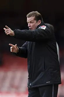 Bristol City V Stevenage Prints: Graham Westley Witnesses Intense Rivalry: Bristol City vs. Stevenage in Sky Bet League One