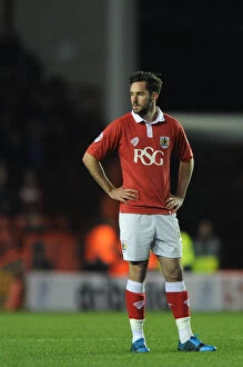 Images Dated 21st October 2014: Greg Cunningham's Disappointment: Bristol City vs Bradford City, 2014