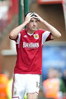 Bristol City V Bradford City Prints: Greg Cunningham's Disappointment: Wide Miss for Bristol City Against Bradford City (August 3)