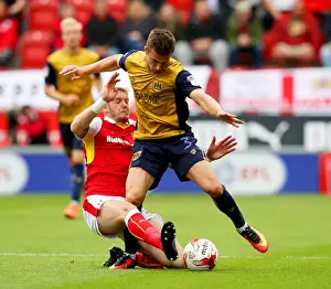 Rotherham V Bristol City Prints: Greg Halford Tackles Joe Bryan: Rotherham United vs. Bristol City Championship Clash