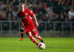 Bristol City V Hull City Prints: Gustav Engvall in Action: Bristol City vs. Hull City in the EFL Cup
