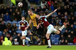 Images Dated 28th January 2017: Gustav Engvall vs Michael Keane: Clash at Turf Moor in FA Cup Fourth Round
