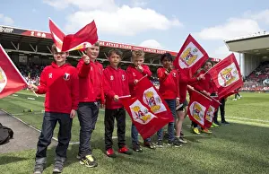 Bristol City V Birmingham City Prints: Half-time Flag-Bearers at Ashton Gate: Bristol City vs Birmingham City