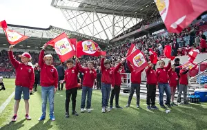 Bristol City V Birmingham City Prints: Half-time Flag-Bearers at Ashton Gate: Bristol City vs Birmingham City