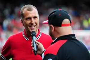 Bristol City V Newcastle United Prints: Half-Time Interview with Lancer Scott at Ashton Gate: Bristol City vs Newcastle United