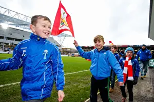 Half Time Parade: Bristol City vs Birmingham City - Sky Bet Championship, Ashton Gate Stadium (January 2016)