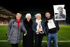 Bristol City V Brighton Prints: Half Time Presentation at Ashton Gate: Marina Dolman Honors Bristol City Players