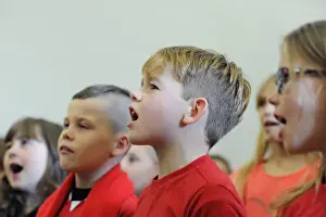 Bristol City V Fulham Prints: Handfuls of Harmony Choir Performs at Bristol City's Ashton Gate: Sky Bet Championship Match