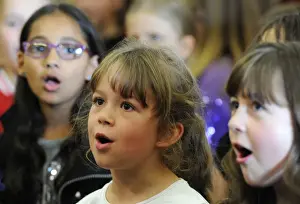 Handfuls of Harmony Choir Performs at Bristol City's Ashton Gate Stadium during Sky Bet Championship Match