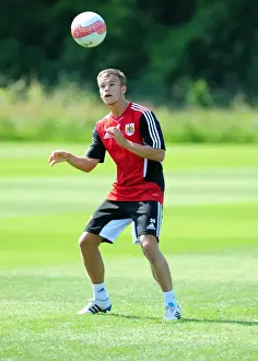 Henry Muggeridge of Bristol City: Focused and Determined during Pre-season Training