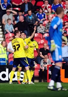 Images Dated 24th March 2012: Hogan Ephraim Scores Thrilling Debut Goal for Bristol City against Middlesbrough at Riverside