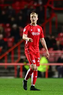 Bristol City V Brentford Prints: Hordur Magnusson in Action: Bristol City vs Brentford