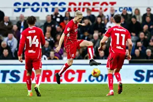 Newcastle United V Bristol City Prints: Hordur Magnusson of Bristol City in Action Against Newcastle United