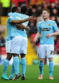 Hull City Celebrates Sone Aluko's Goal Against Bristol City, Championship Football Match, 2012