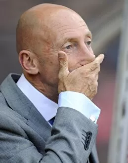 Images Dated 27th August 2013: Ian Holloway of Crystal Palace Covers Mouth in Tension at Ashton Gate