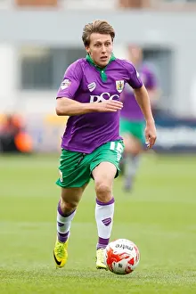 Intense Action: Luke Freeman of Bristol City in Football's Battlefield, 2014 - Fleetwood Town vs. Bristol City