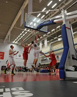 Bristol Flyers V Manchester Giants Prints: Intense Basketball Clash: Flyers vs Giants at SGS Wise Campus (December 2014)