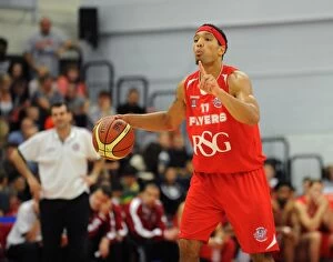 Images Dated 18th October 2014: Intense Basketball Showdown: Flyers vs. Wildcats - Bristol Flyers in Action