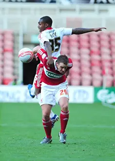 Middlesbrough V Bristol City Prints: Intense Battle: Danny Rose vs. Tony McMahon - Middlesbrough vs. Bristol City
