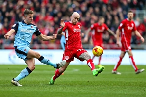 Bristol City V Rotherham United Prints: Intense Championship Clash: David Cotterill vs. Will Vaulks