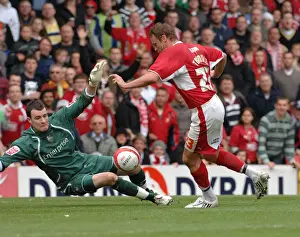 Bristol City V Preston North End Prints: Intense Focus: Lee Trundle Amidst the Chaos in Bristol City vs Preston North End