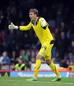 Intense Focus: Sam Walker of Colchester United at Ashton Gate