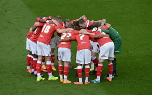Framed Print : Intense Football Rivalry: Bristol City vs Chesterfield at Ashton Gate, October 2014