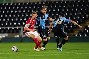 Wycombe Wanderers V Bristol City Prints: Intense Football Rivalry: Bristol City vs Wycombe Wanderers at Adams Park - October 8
