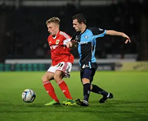 Wycombe Wanderers V Bristol City Prints: Intense Football Rivalry: Bristol City vs Wycombe Wanderers in the Johnstone's Paint Trophy (October 8)