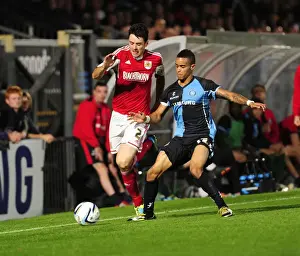 Wycombe Wanderers V Bristol City Prints: Intense Football Rivalry: Bristol City vs Wycombe Wanderers in the Johnstone's Paint Trophy (October 8)