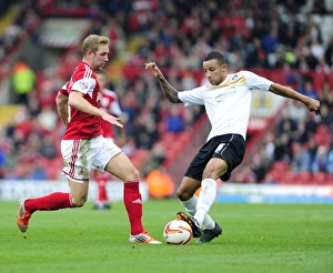 Bristol City V Colchester United Prints: Intense Football Rivalry: Wagstaff vs Eastmond, Bristol City vs Colchester United