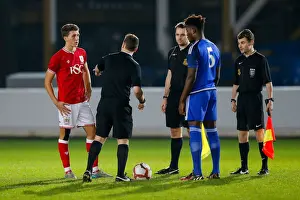 Bristol City V Cardiff City U18s Prints: Intense Moment: Aaron Parsons vs Rollin Menayese - FA Youth Cup Third Round Clash at Ashton Gate
