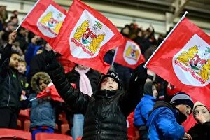 Images Dated 17th March 2017: Intense Moment at Ashton Gate: Championship Showdown between Bristol City and Huddersfield Town