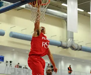 Bristol Flyers V Manchester Giants Prints: Intense Moment in British Basketball League: Bristol Flyers vs Manchester Giants at SGS Wise Campus