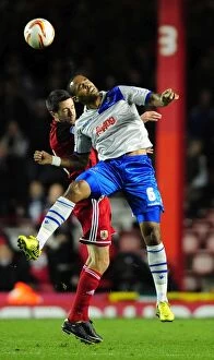 Images Dated 2nd October 2012: Intense Moment: Cole Skuse vs. Liam Trotter - A Head-to-Head Battle in Bristol City vs
