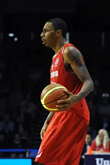 Intense Moment: Doug Herring of Bristol Flyers in British Basketball League Cup Action
