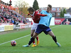 Intense Moment: Luke Freeman Defends His Shirt from Kristian Platt during FA Cup Clash