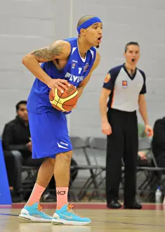 Bristol Flyers V Glasgow Rocks BBL CUP Prints: Intense Performance by Greg Streete in Bristol Flyers BBL Cup Semi-Final Showdown against Glasgow Rocks