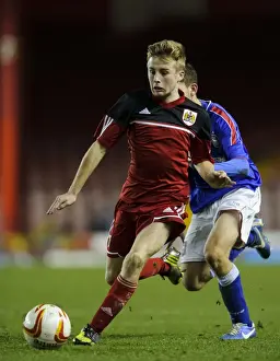 Framed Print : Intense Performance by Joe Morrell: FA Youth Cup Third Round Proper - Bristol City U18 vs Ipswich Town U18