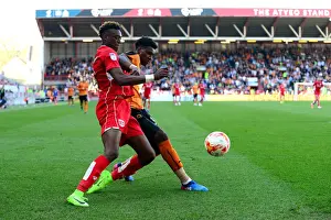 Intense Rivalry: Abraham vs. Hause Clash in Bristol City vs. Wolverhampton Wanderers