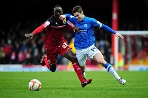 Images Dated 29th December 2012: Intense Rivalry: Albert Adomah vs. Tommy Rowe - Battle for Possession