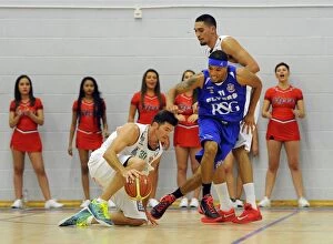 Bristol Flyers v Plymouth Raiders Collection: Intense Rivalry on the Basketball Court: Flyers vs. Raiders - A Battle for Supremacy