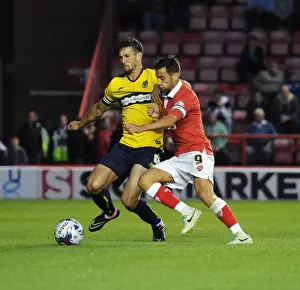 Framed Print : Intense Rivalry: A Battle for the Ball - Sam Baldock vs Jake Wright Framed Print : Intense Rivalry: A Battle for the Ball - Sam Baldock vs Jake Wright