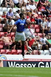 Images Dated 13th July 2013: Intense Rivalry: Cribari vs. Taylor - A Battle for Supremacy in Bristol City vs. Glasgow Rangers