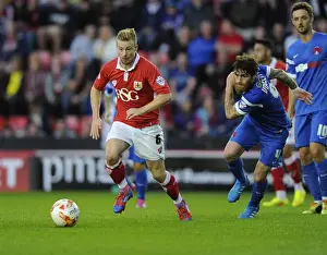 Bristol City V Leyton Orient Prints: Intense Rivalry: Elliott vs Vincelot's Battle for Supremacy in the Sky Bet League One Clash between Bristol City