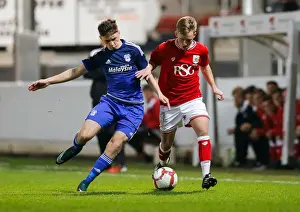 Bristol City V Cardiff City U18s Prints: Intense Rivalry: FA Youth Cup Third Round - Harris vs Moss