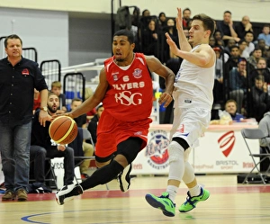 Intense Rivalry: Flyers vs. United Basketball Showdown at SGS Wise Campus (November 2014) - Dwayne Lautier-Ogunleye in Action