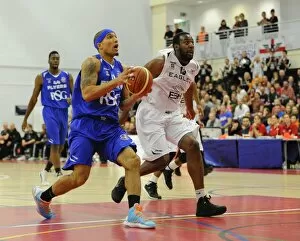 Bristol Flyers v Newcastle Eagles Collection: Intense Rivalry: Flyers vs. Eagles Basketball Showdown at SGS Wise Campus (November 2014)