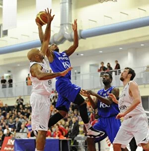 Bristol Flyers v Newcastle Eagles Collection: Intense Rivalry: Flyers vs. Eagles Basketball Showdown at SGS Wise Campus