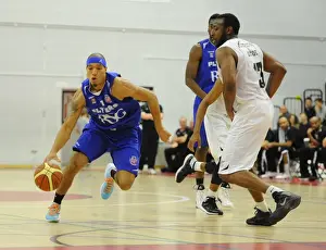 Bristol Flyers V Newcastle Eagles Prints: Intense Rivalry: Flyers vs. Eagles Basketball Showdown at SGS Wise Campus (November 2014)